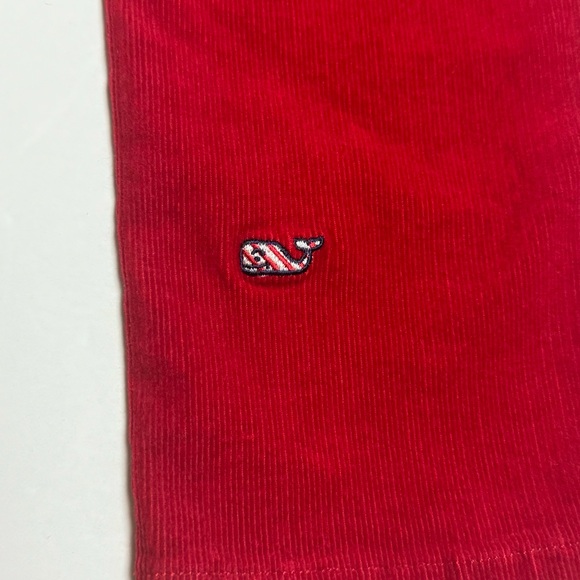Vineyard Vines Embroidered Whale Velveteen Stretch Leggings In Red Size: 12 - Picture 4 of 6